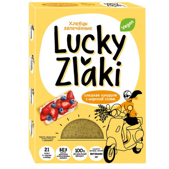 Хлебцы Lucky Zlaki 72гр Кукурузные с морской солью