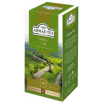 Чай зеленый Ahmad Tea пакетированный 25 шт. по 2 г