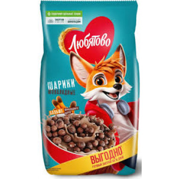 Готовые  завтраки Шоколадные Шарики Любятово 500 г.