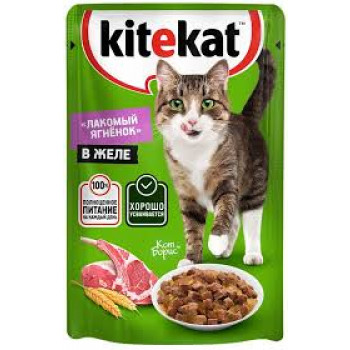 Кош. Корм (Kitekat) c Ягненком в желе 85г