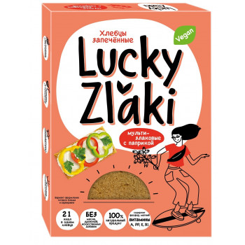 Хлебцы Lucky Zlaki 72гр Мультизлаковые с паприкой