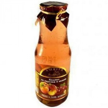 Компот из  Персиков и Кизила 1л (АМРИТА)