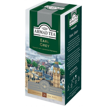 Чай черный Ahmad Tea в конвертах Earl Grey с бергамотом, 25 х 2 г