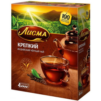 Чай черный Лисма Крепкий, 100 х 2 г