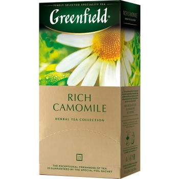 Чайный напиток Greenfield Рич Камомайл со вкусом и ароматом яблока с корицей, 25*1,5г