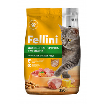 Кош. Корм сухой (Fellini) Курица с овощами 20х350г(П-60 Р-12) 