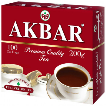 Чай Akbar Классик Красно-Белый 100 пакетиков