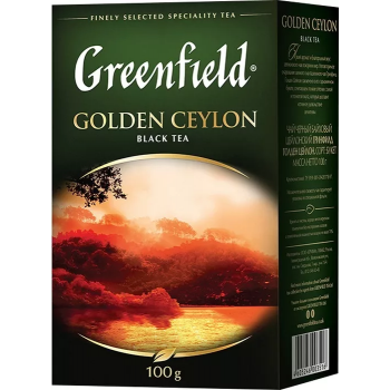 Чай Greenfield цейлонский Golden Ceylon черный крупнолистовой 100г
