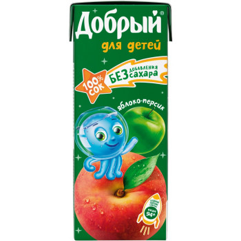 Сок Добрый Персик-Яблоко 0.2л