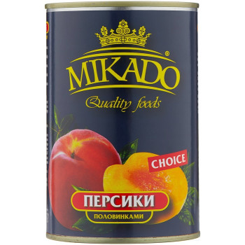 Персики половинки 425мл (MIKADO)