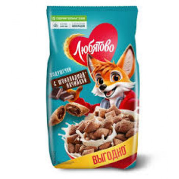 Готовые завтраки Подушечки с шоколадной начинкой Любятово 500 г.