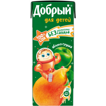 Сок Добрый Груша-Яблоко 0.2л