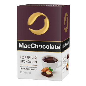 Какао-напиток MacChocolate растворимый c ароматом миндаля 10п*20г