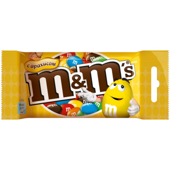 Драже M&M's с арахисом и молочным шоколадом, 45 г