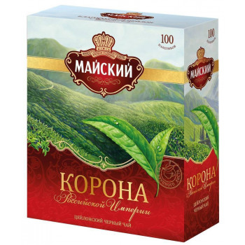 Чай черный Майский Корона Российской Империи, 100 х 2 г