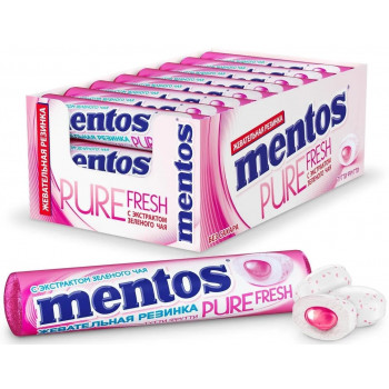 Жевательная резинка Mentos Pure Fresh Тутти-Фрутти, 24шт по 15.5г