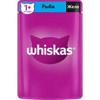 Кошачий Корм (Whiskas) Желе Рыба 75г