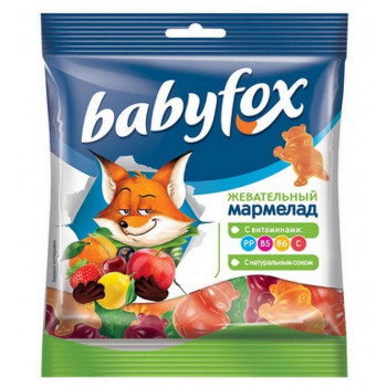 Мармелад BabyFox Бегемоты, 70г