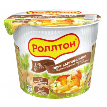 Пюре картофельное Роллтон Жареные Лисички со сметаной, 40г