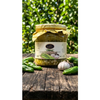 Перец острый с чесноком 450г (АМРИТА)