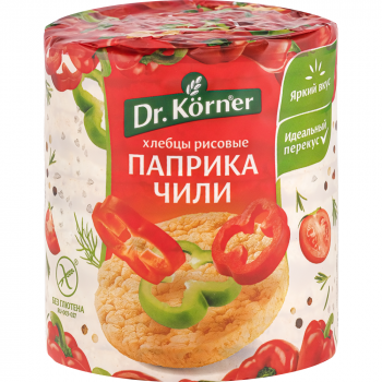 Хлебцы Dr.Korner Рисовые  80г  Паприка и Чили