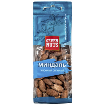 Миндаль Seven Nuts жареный соленый, 100г