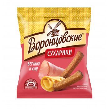 Сухарики  со вкусом ветчины с сыром Воронцовские 40 г