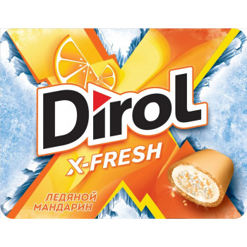 Жевательная резинка Dirol X-FRESH Ледяной мандарин, 16г