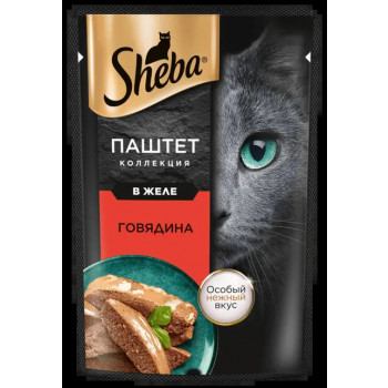 Кош. Корм (Sheba) Плежер Паштет с говядиной в желе 75г