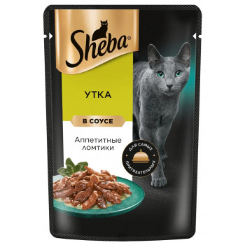 Кош. Корм (Sheba) Плежер Утка ломтики в соусе 75г