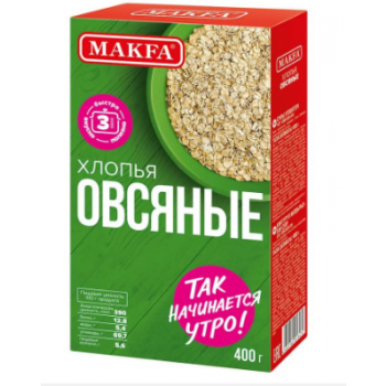 Хлопья Макфа Овсяный 400г 