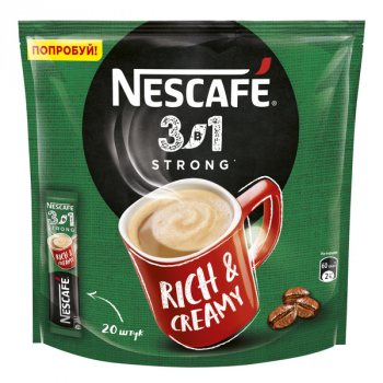 Напиток Nescafe кофейный растворимый Крепкий 3в1 20*16г