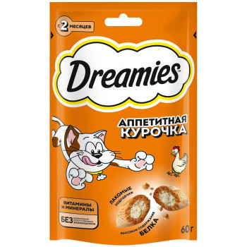Лакомство д/кошек (Dreamies) Аппетитная Курочка 60г