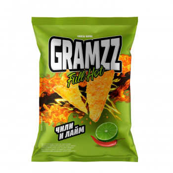 Чипсы Кукурузные Gramzz  55г. Чили и Лайм