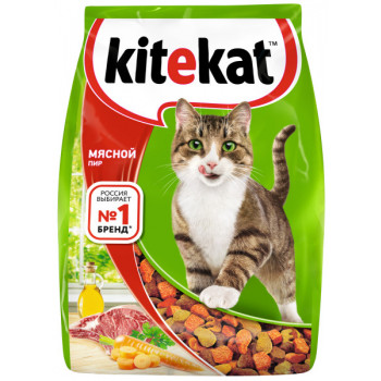 Кош. Корм сухой (Kitekat) Мясной пир 800г