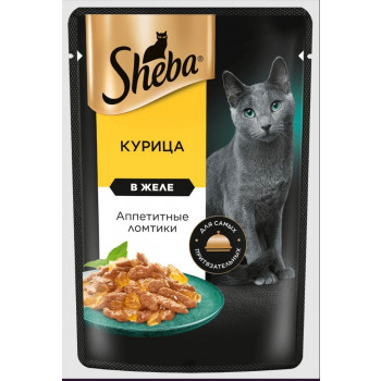 Кош. Корм (Sheba) Курица ломтики в желе 75г
