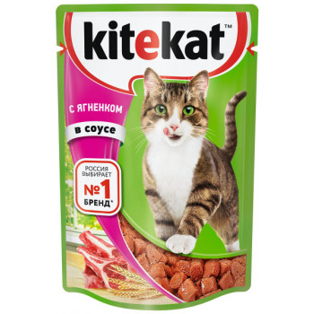 Кош. Корм (Kitekat) c Ягненком в соусе 85г