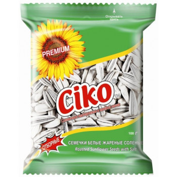 Семечки подсолнечника солёные белые жареные с солью Сiko 100 г