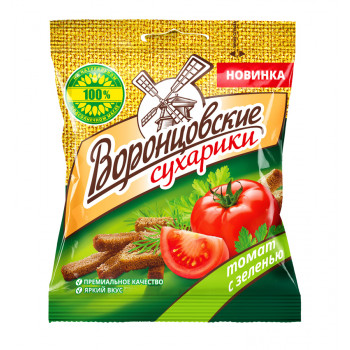 Сухарики "Воронцовские" 40г. 1х28 Томат с зеленью