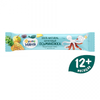 ФрутоНяня Фруктовые кусочки 16г. Микс с ананасом  ОСЬМИНОЖКИ