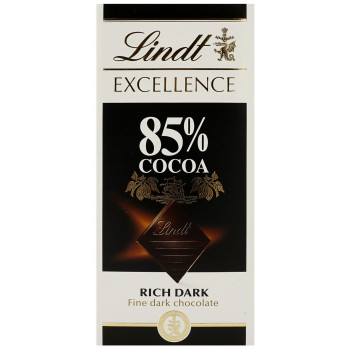 Шоколад горький Lindt 85% какао, 100г