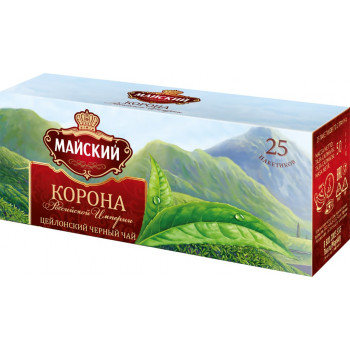 Чай черный Майский Корона Российской Империи, 25 х 2 г